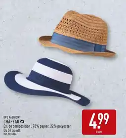 ALDI UP 2 FASHION CHAPEAU offre