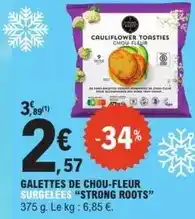 E.Leclerc Strong roots - galettes de chou-fleur surgelees offre