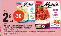E.Leclerc Marie - chili con carne riz basmati cumin et pointe de coriandre offre