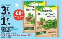 E.Leclerc Bonduelle - haricots verts extra-fins surgelés offre