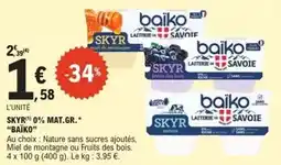 E.Leclerc Baïko - skyr 0% mat.gr offre