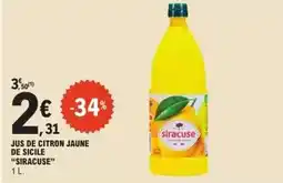 E.Leclerc Siracuse - jus de citron jaune de sicile offre