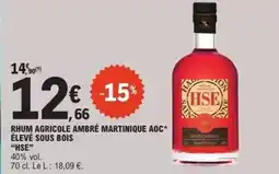 E.Leclerc Aoc - rhum agricole ambré martinique aoc* élévé sous bois offre