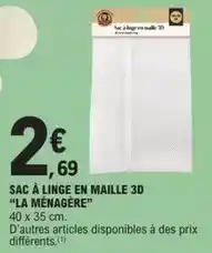 E.Leclerc Maille - sac à linge en 3d offre