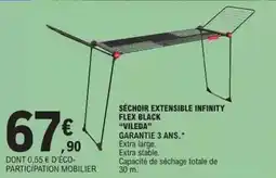 E.Leclerc Vileda - séchoir extensible infinity flex black offre