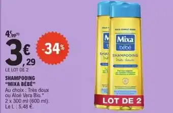 E.Leclerc Mixa bebé - shampooing offre