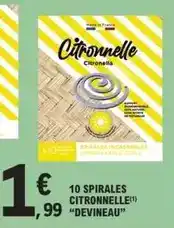 10 spirales citronnelle