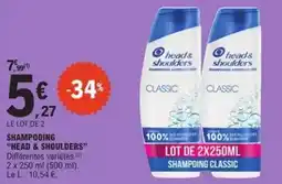 E.Leclerc Head & shoulders - shampooing offre