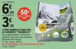 E.Leclerc Tranquille - litière minérale pour chat offre