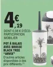 E.Leclerc Arvix - pot a balais avec brosse black tree offre
