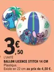 E.Leclerc Stitch - ballon licence 14 cm offre