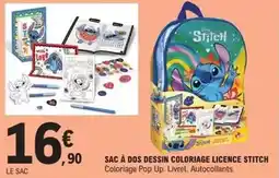 E.Leclerc Sony - sac à dos dessin coloriage licence stitch offre
