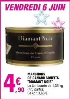 E.Leclerc Canard - manchons de confits diamant noir offre