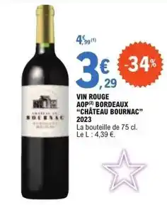 E.Leclerc Vin rouge aop bordeaux offre