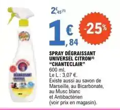 E.Leclerc Chanteclair - spray dégraissant universel citron offre