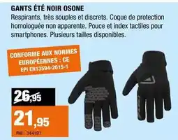 Autobacs Pouce - gants été noir osone offre