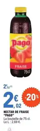 E.Leclerc Pago - nectar de fraise offre