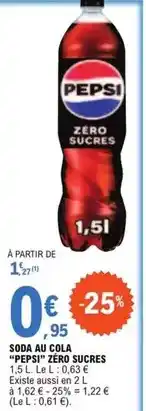 Pepsi - soda au cola zero sucres