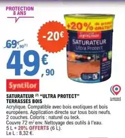 E.Leclerc Syntilor - saturateur ultra protect terrasses bois offre