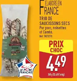 ALDI Trio de saucissons secs offre