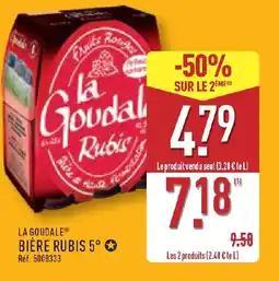 ALDI LA GOUDALE Bière rubis 5° offre