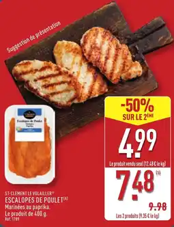 ALDI ST-CLÉMENT LE VOLAILLER Escalopes de poulet offre