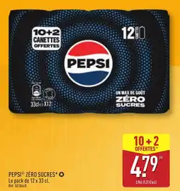 ALDI PEPSI Zéro sucres offre