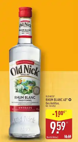 ALDI OLD NICK Rhum blanc 40 offre
