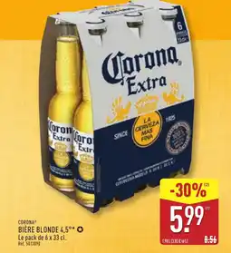 ALDI CORONA Bière blonde 4,5° offre