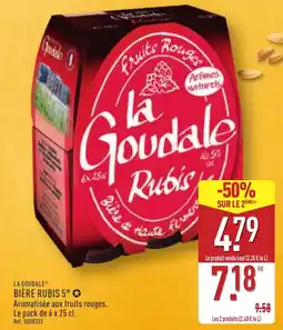 ALDI LA GOUDALE Bière rubis 5° offre