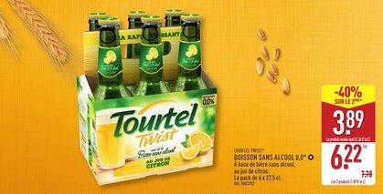 ALDI TOURTEL TWIST Boisson sans alcool 0,0° offre