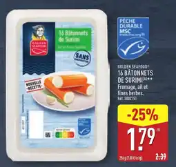 ALDI GOLDEN SEAFOOD 16 bâtonnets de surimi offre