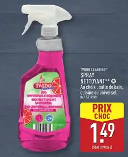 ALDI TWIDO CLEANING Spray nettoyant offre