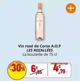 Coccinelle Supermarché Les rozallées - vin rosé de corse a.o.p offre