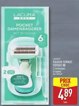 ALDI LACURA Rasoir format voyage offre