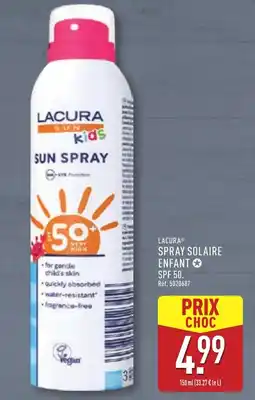 ALDI LACURA Spray solaire enfant offre