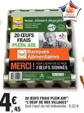 E.Leclerc Merci - 20 oeufs frais plein air offre