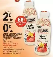 E.Leclerc Michel et augustin - vache à boire vanille de madagascar offre