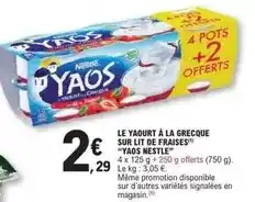 E.Leclerc Nestlé - le yaourt à la grecque sur lit de fraises offre