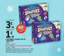 E.Leclerc 4 bâtonnets glacés pop up offre