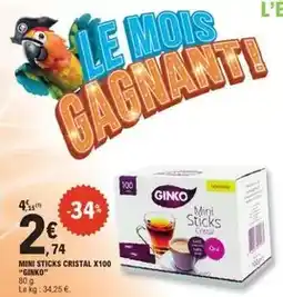 E.Leclerc Mini sticks cristal x100 offre