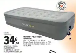 E.Leclerc Dim - matelas 1 p électrique woodsun offre