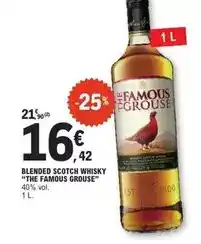 E.Leclerc Scotch - blended scotch whisky the famous grouse offre