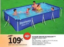 E.Leclerc Bestway - kit piscine tubulaire rectangulaire offre