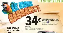 E.Leclerc Voiture de collection 1/18 porsche 3 r15 white offre
