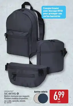ALDI LIVE IN STYLE Sac antivol offre