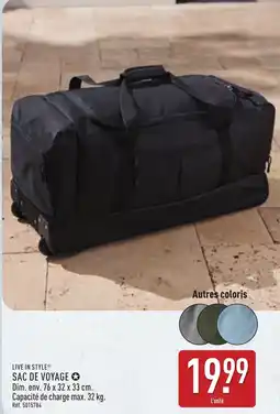 ALDI LIVE IN STYLE Sac de voyage offre
