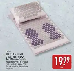 ALDI CRANE Tapis et coussin d'acupression offre