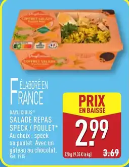 ALDI DAYLICIOUS Salade repas speck/poulet offre