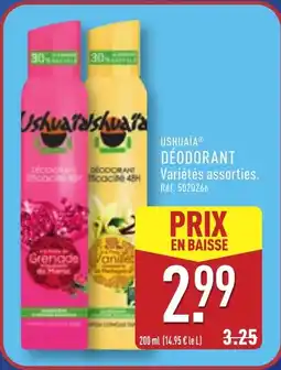 ALDI USHUAÏA Déodorant offre